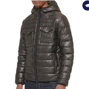 Levi's Men's Dark Gray Puffer Jacket